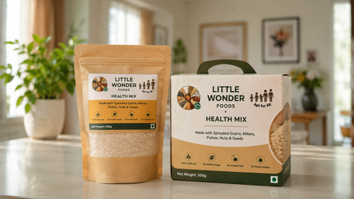Little Wonder Health Mix pouch and box